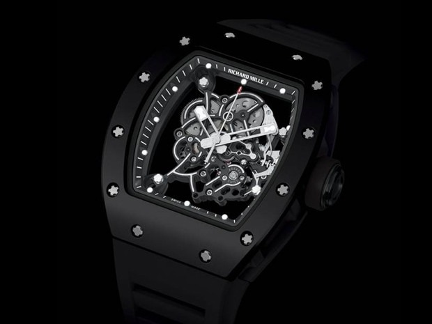 Replica Richard Mille RM 055 Watch RM 055 Bubba Watson Black Rubberized Titanium